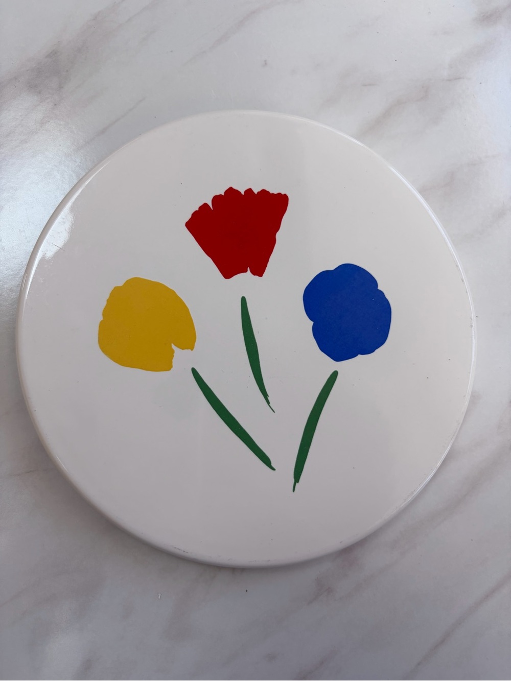 Vintage Marimekko for Pfaltzgraff Three Flowers hot plate trivet